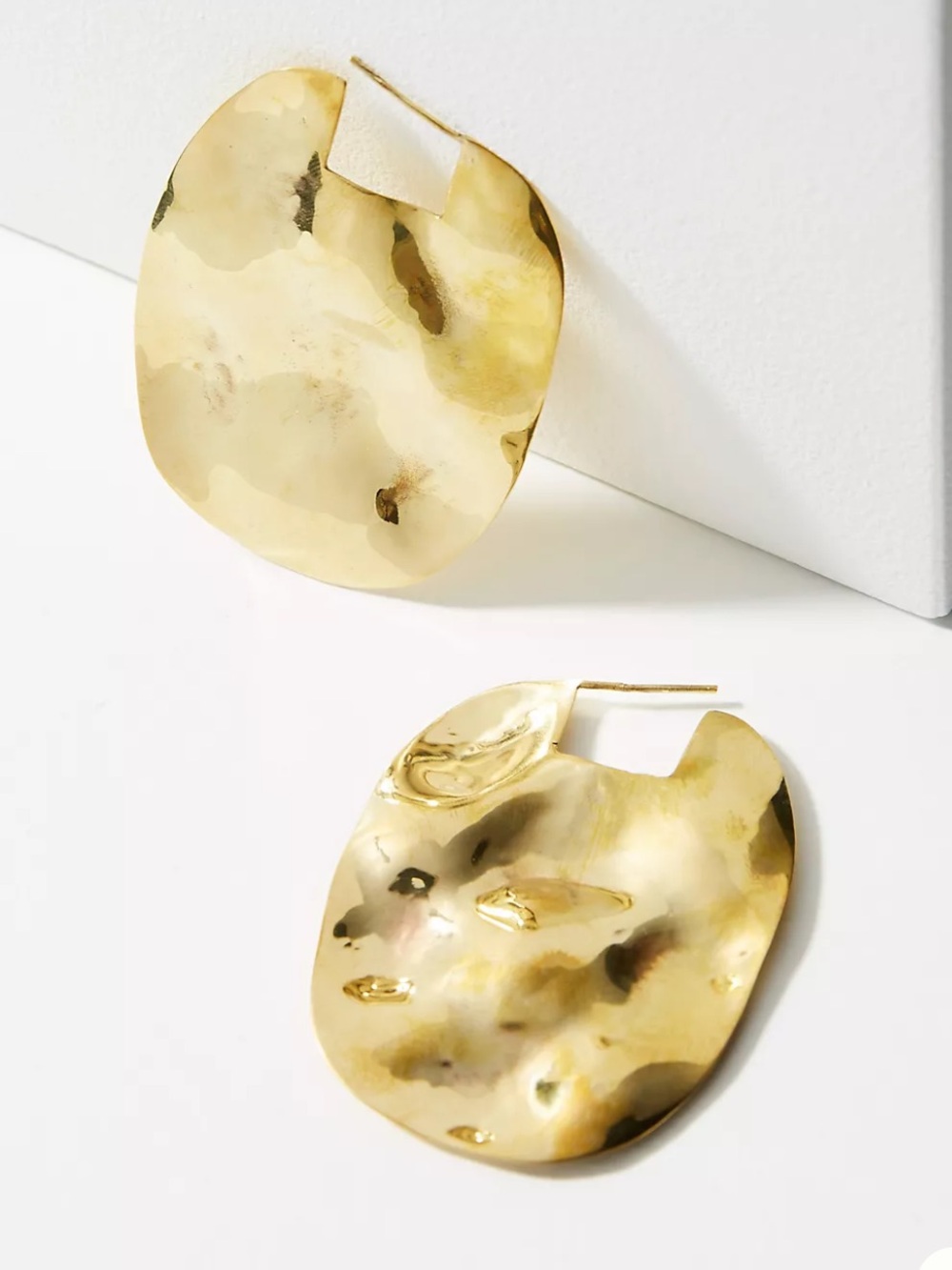 Anthropologie gold plated brass earrings Los Angeles-based designer Lena Bernard
